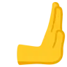 Rightwards Pushing Hand Emoji 🫸 image - Google Noto Color style