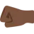 Left-Facing Fist: Dark Skin Tone