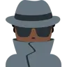Man Detective: Dark Skin Tone Emoji 🕵🏿‍♂️ image - Twitter / X (Twemoji) style