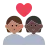 Couple With Heart: Person, Person, Medium Skin Tone, Dark Skin Tone