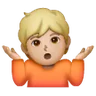 Person Shrugging: Medium-Light Skin Tone Emoji 🤷🏼 image - Samsung style