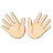Open Hands: Light Skin Tone