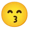 Emoji Baciare la faccia con gli occhi sorridenti 😙 image - Google Noto Color Animated style