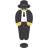 Person In Suit Levitating