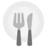 Emoji Forchetta e coltello con piastra 🍽 image - Tossface style