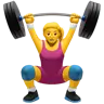 Woman Lifting Weights Emoji 🏋️‍♀️ image - Apple style