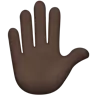 Raised Hand: Dark Skin Tone Emoji ✋🏿 image - Apple style