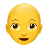 Woman: Bald Emoji 👩‍🦲 image - Apple style