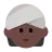 Person Wearing Turban: Dark Skin Tone