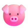 Face de porc Emoji 🐷 image - Microsoft 3D Fluent style