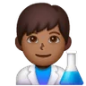 Man Scientist: Medium-Dark Skin Tone Emoji 👨🏾‍🔬 image - Samsung style