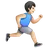 Man Running Facing Right: Light Skin Tone