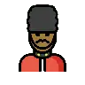 Man Guard: Medium-Dark Skin Tone Emoji 💂🏾‍♂️ image - OpenMoji style