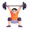 Person Lifting Weights: Light Skin Tone Emoji 🏋🏻 image - Microsoft 3D Fluent style