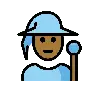 Mage: Medium-Dark Skin Tone Emoji 🧙🏾 image - OpenMoji style