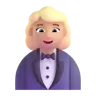 Woman In Tuxedo: Medium-Light Skin Tone Emoji 🤵🏼‍♀️ image - Microsoft 3D Fluent style