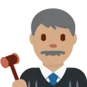 Man Judge: Medium Skin Tone Emoji 👨🏽‍⚖️ image - Twitter / X (Twemoji) style