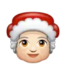 Mrs. Claus: Light Skin Tone Emoji 🤶🏻 image - WhatsApp style