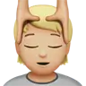 Person Getting Massage: Medium-Light Skin Tone Emoji 💆🏼 image - Apple style