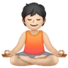 Person In Lotus Position: Light Skin Tone Emoji 🧘🏻 image - Samsung style