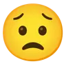 Besorgtes Gesicht Emoji 😟 image - Google Noto Color style