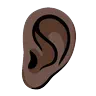 Ear: Dark Skin Tone Emoji 👂🏿 image - Google Noto Color Animated style