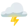 เมฆกับสายฟ้า Emoji 🌩 image - Google Noto Color style