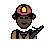 Man Firefighter: Dark Skin Tone