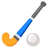 Kij na lodzie i piłka Emoji 🏑 image - Google Noto Color style