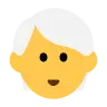Person: White Hair Emoji 🧑‍🦳 image - Tossface style
