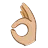 Ok Hand: Medium-Light Skin Tone