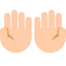 Palms Up Together: Light Skin Tone Emoji 🤲🏻 image - Tossface style