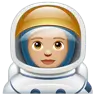 Astronaut: Medium-Light Skin Tone Emoji 🧑🏼‍🚀 image - WhatsApp style