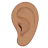 Ear: Medium Skin Tone Emoji 👂🏽 image - Apple style