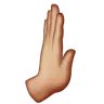Rightwards Pushing Hand: Medium-Light Skin Tone Emoji 🫸🏼 image - WhatsApp style
