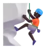 Person Climbing: Dark Skin Tone Emoji 🧗🏿 image - Microsoft 3D Fluent style