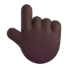 Backhand Index Pointing Up: Dark Skin Tone Emoji 👆🏿 image - Microsoft 3D Fluent style