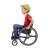 Man In Manual Wheelchair: Medium-Light Skin Tone