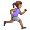 Woman Running Facing Right: Medium Skin Tone Emoji 🏃🏽‍♀️‍➡️ image - Samsung style