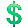Ağır dolar işareti Emoji 💲 image - Samsung style