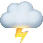 เมฆกับสายฟ้า Emoji 🌩 image - Facebook Meta style