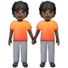 People Holding Hands: Dark Skin Tone Emoji 🧑🏿‍🤝‍🧑🏿 image - Samsung style