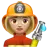 Woman Firefighter: Medium-Light Skin Tone