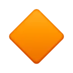 Küçük Turuncu Pırlanta Emoji 🔸 image - Facebook Meta style