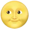 พระจันทร์เต็มดวงกับใบหน้า Emoji 🌝 image - Apple style