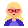 Woman Superhero: Medium-Light Skin Tone Emoji 🦸🏼‍♀️ image - Tossface style