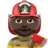 Man Firefighter: Dark Skin Tone