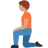 Person Kneeling: Medium Skin Tone