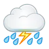 Donnerwolke und Regen Emoji ⛈ image - Telegram style
