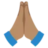 Folded Hands: Medium Skin Tone Emoji 🙏🏽 image - Google Noto Color style